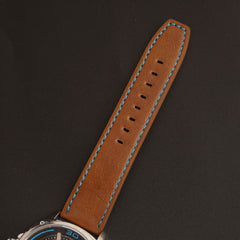 Mens Fancy Watch With Date & Time Brown Strap