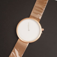 Mens Watch With Date & Time Rosegold Strap