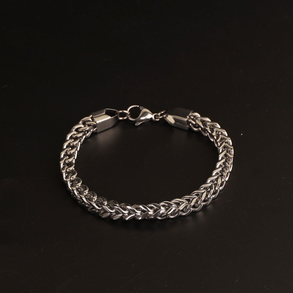 Mens New Chain Bracelet Silver