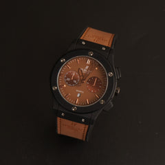 Mens Wrist Watch Brown Design HB