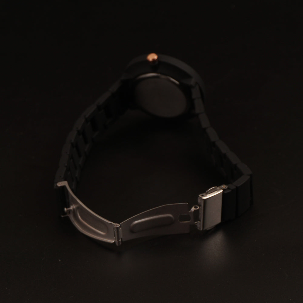 Women's Wrist Watch Black Dial with Black Strap X