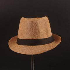 Khaki Panama Fashion Spring Summer Wide Brim Beach Hat
