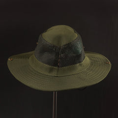 Green Cowboy Spring Summer Wide Brim Beach Hat
