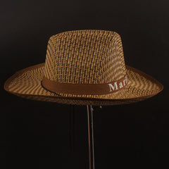 Brown Ribbon Cowboy Spring Summer Beach Hat