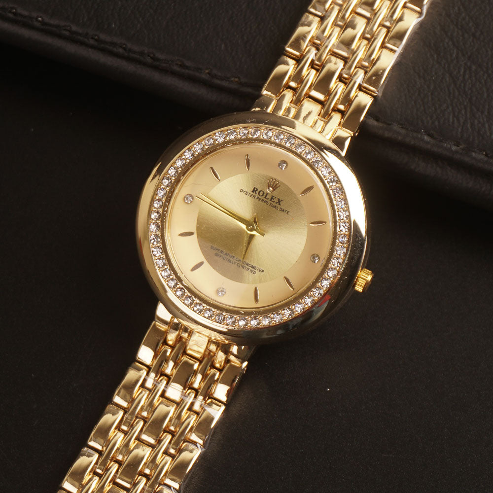 Women Chain Wrist Watch Golden R