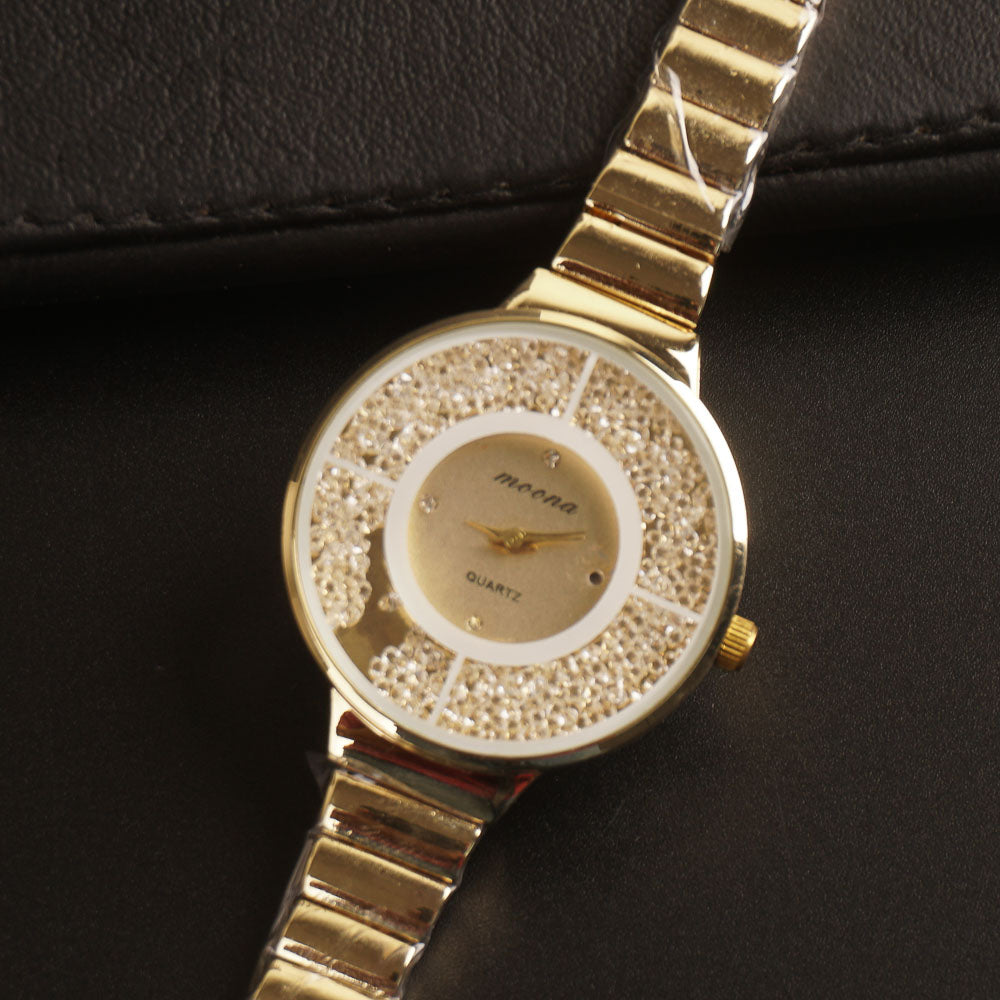 Women Chain Wrist Watch Golden M