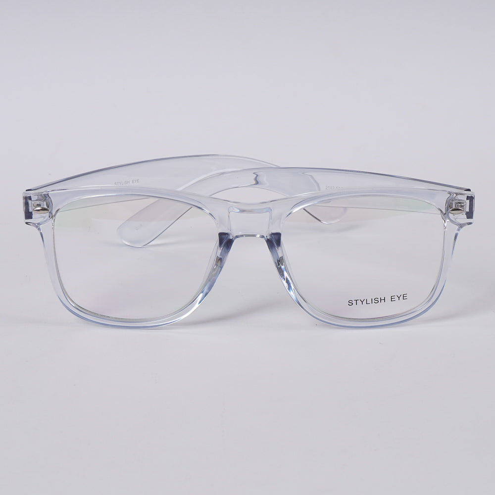 White Blue Shade Optical Frame