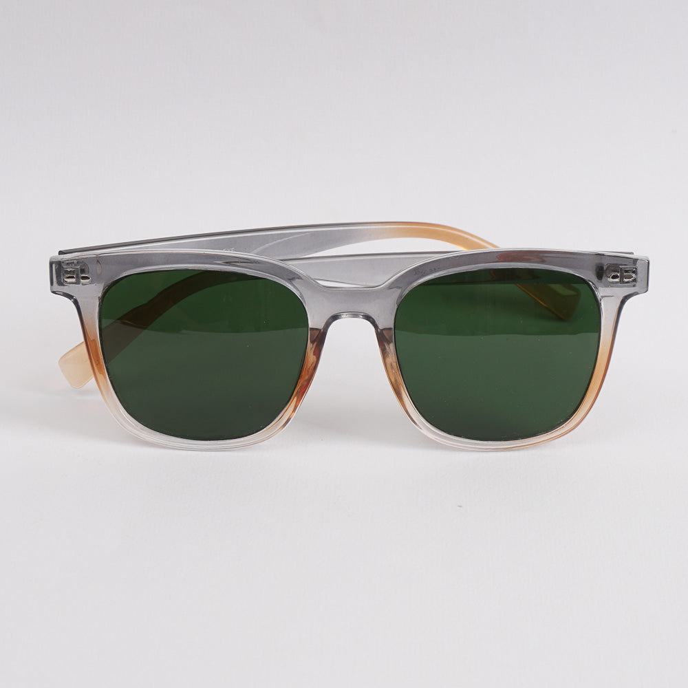Grey Orange Sunglasses with Green Shade