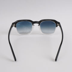 Blk White Sunglasses with Lite Blue Shade