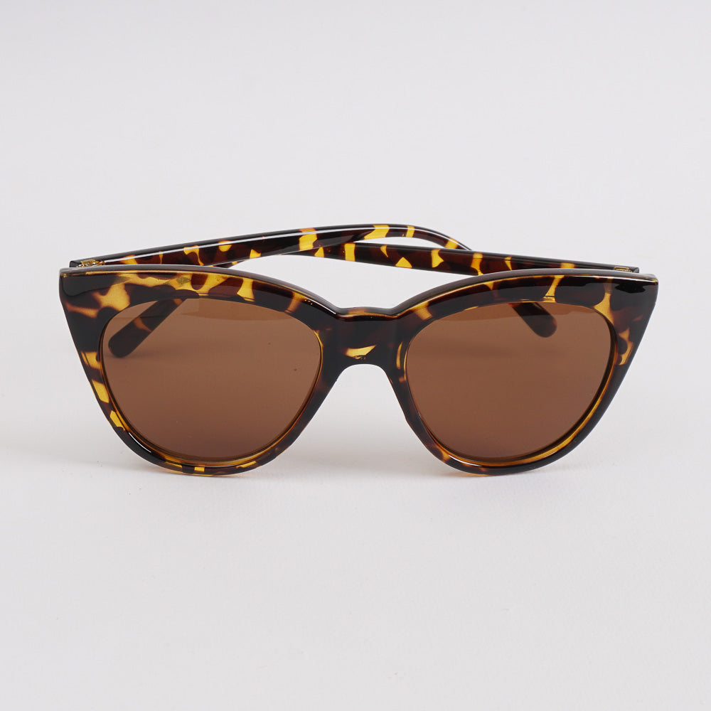 Black Orange Shade Fancy Sunglasses With Brown Shade