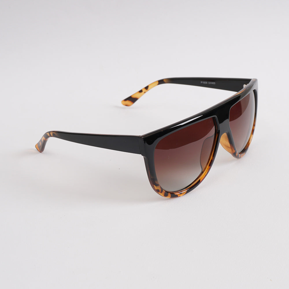 Black Orange Sunglasses with Brown Shade
