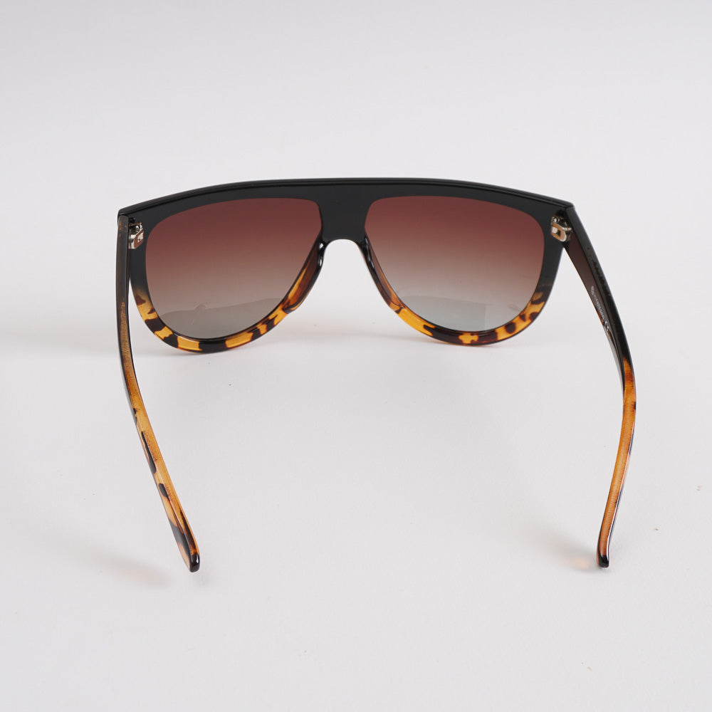 Black Orange Sunglasses with Brown Shade