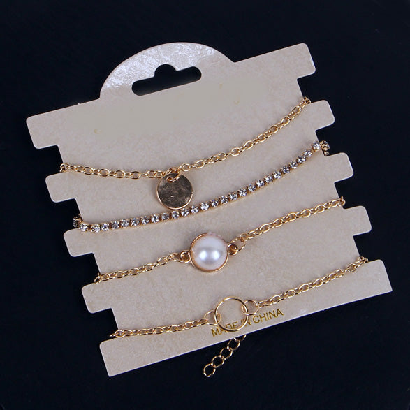 Fashion Style 4Piece Set Chain Bracelet