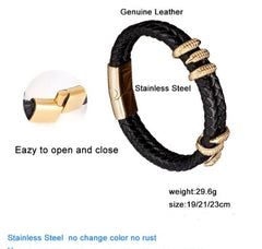 Gold Dragon Claw Fashion Handmade Rope Black Vintage Leather Bracelet