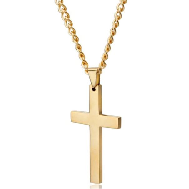 Golden Cross Chain Necklace