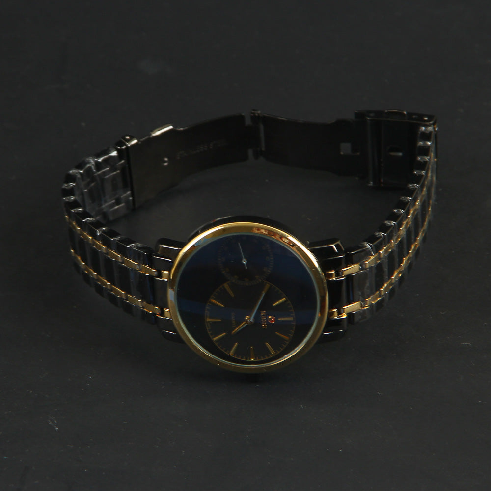 Golden / Black Chain 1416 Men's Wrist Watch