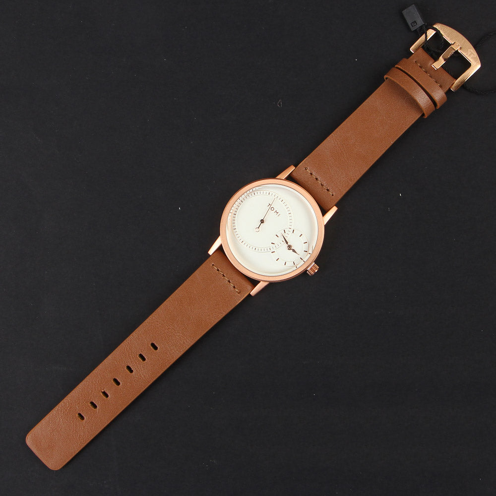 Golden Dial T1002 Men's Wrist Watch