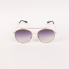 Golden Round Frame Black lens Sunglasses