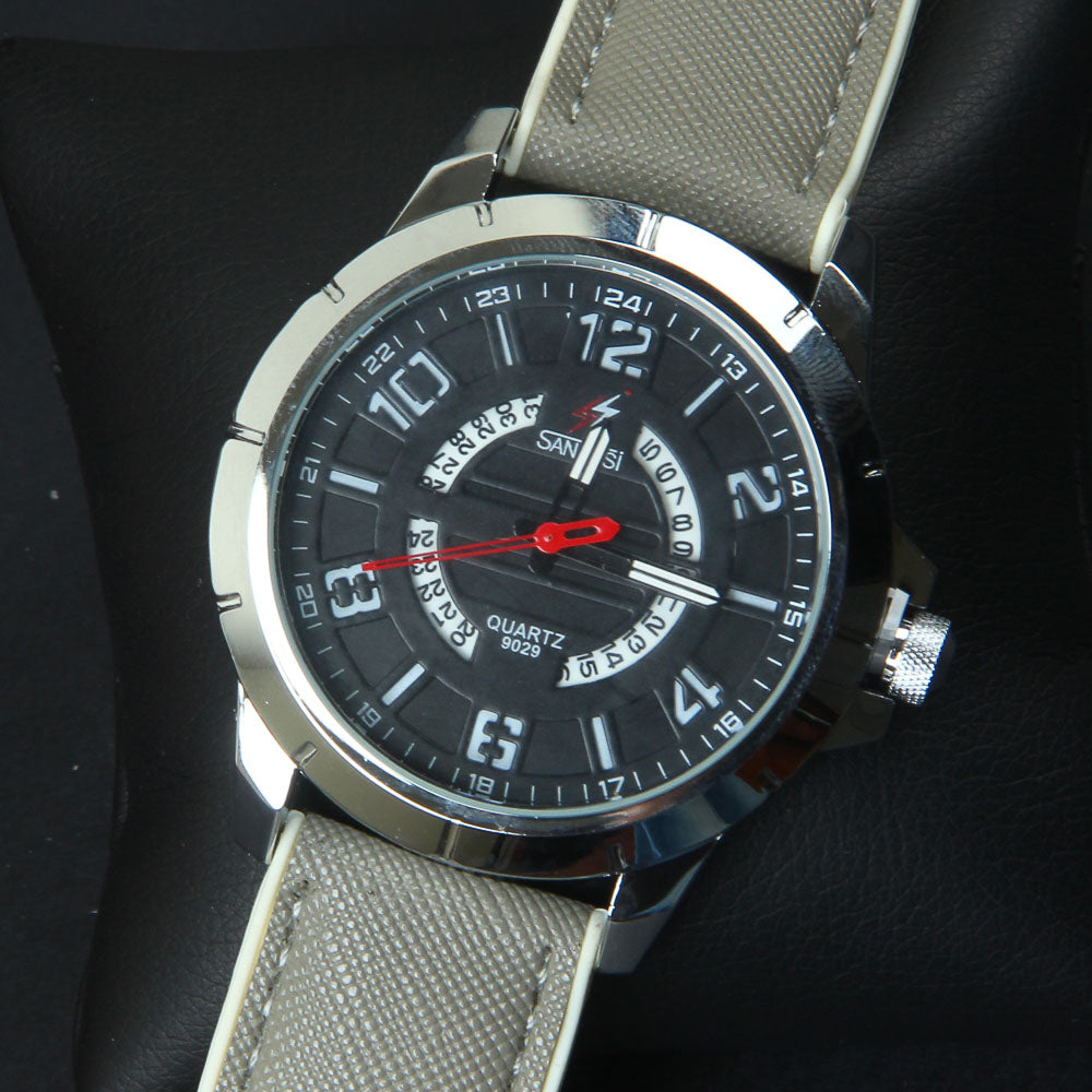 Grey Rubber Strap Grey Dial 1367 Men's Wrist Watch