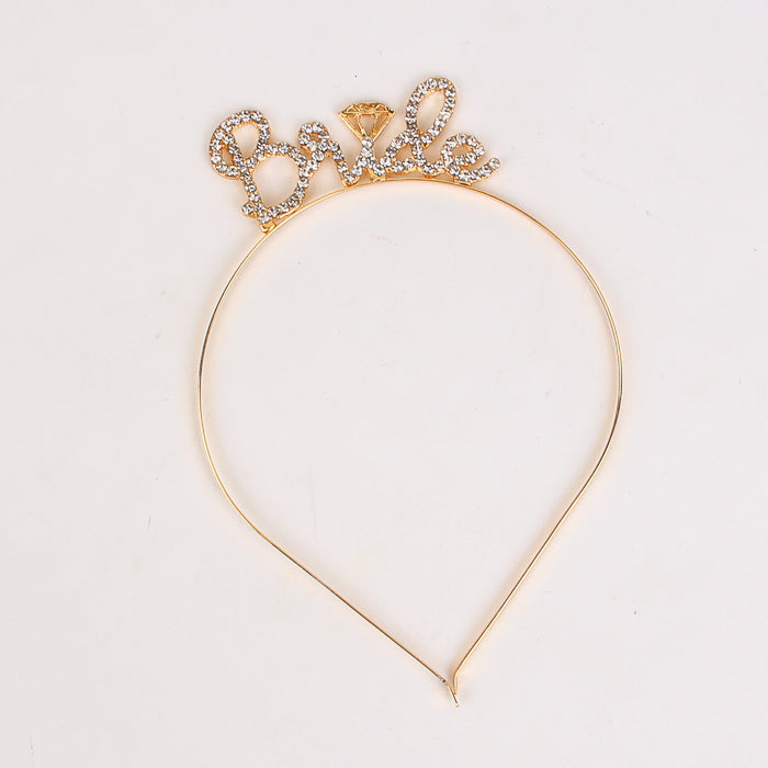 Hair Headband Metal For Parties Bride to be happy birthdays