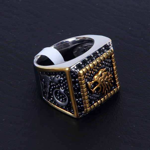 Hot Punk Silver Style Men's Ring