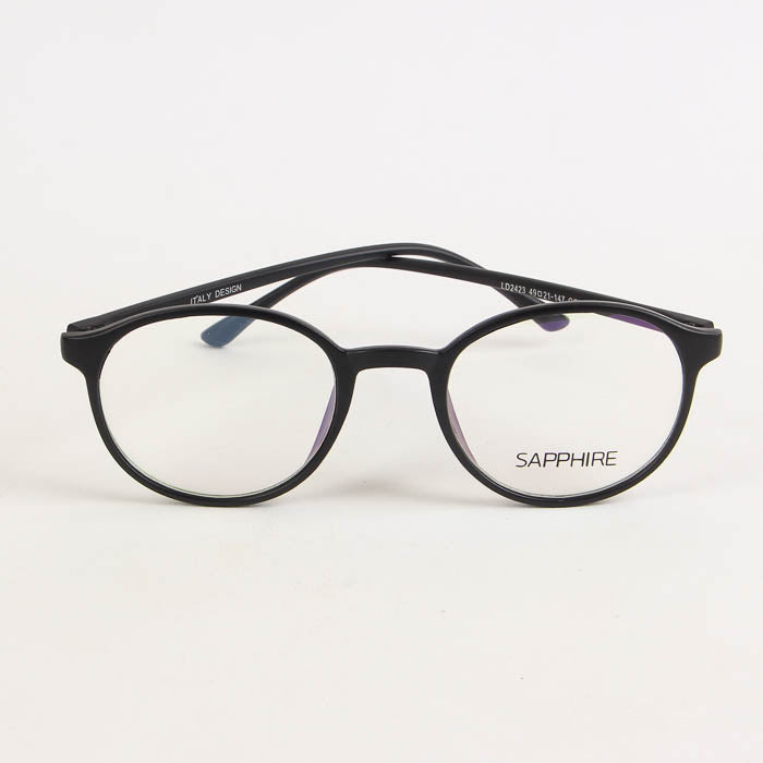 Fancy Black Oval Design Eyeglasses
