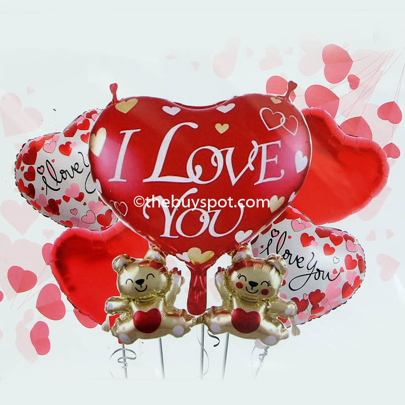 Heart-shaped Foil Balloons Valentine's Day I Love You Heart Balloon