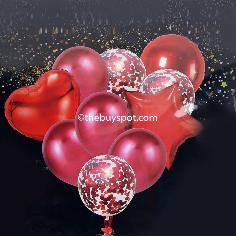 Heart-shaped Foil Balloons Valentine's Day Balloon 10 pcs