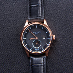 Black Strap Black Dial 1313 Men's Wrist Watch