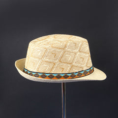 Beige Beach Summer Women Men Elegant Beach Cap Panama Hat