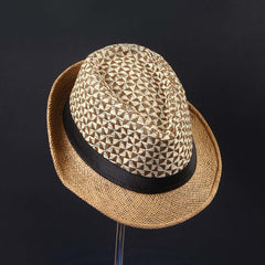 Casual Plaid Summer Cap Beach Straw Caps Fedora Sun Hats