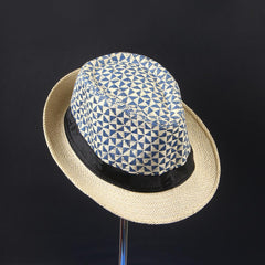 Summer Casual Plaid Cap Beach Straw Caps Fedora Sun Hats