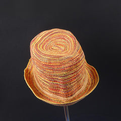 Foldable Striped Summer Fashion Hat