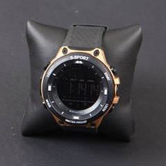 Black Rubber Sports 1308 Men's Wrist Watch