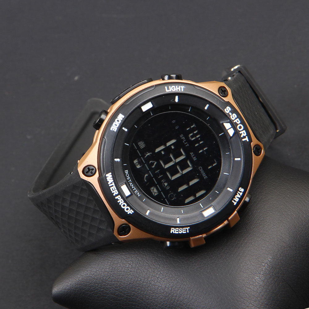 Black Rubber Sports 1308 Men's Wrist Watch