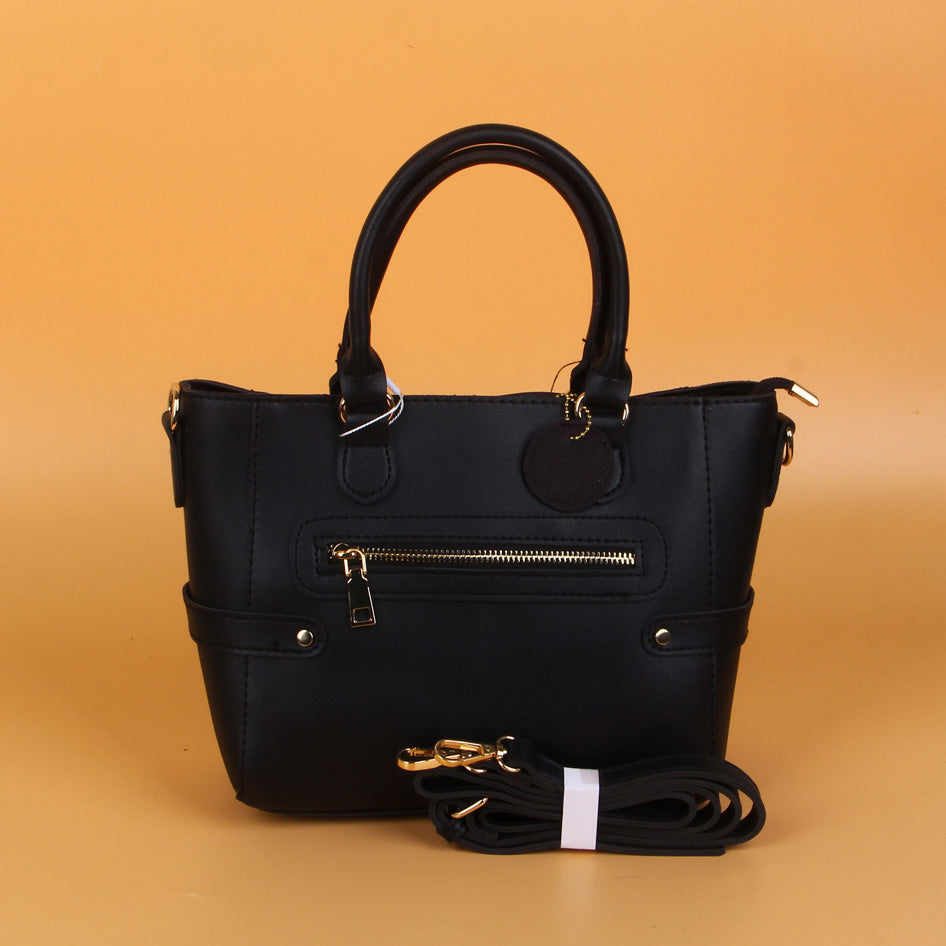 Womens Fancy Handbag with Strap Black