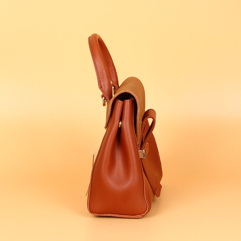 Women Fashion Handbag Dark Orange