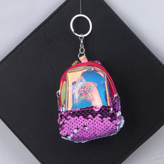Keychain with Sequence Pouch Pink
