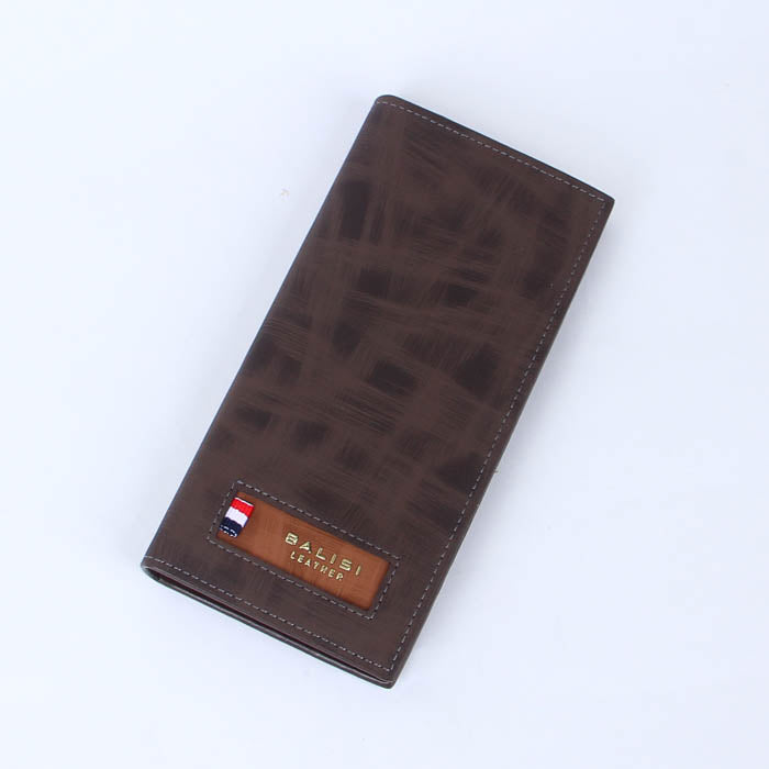 Brown Pattern Leather Long Wallet