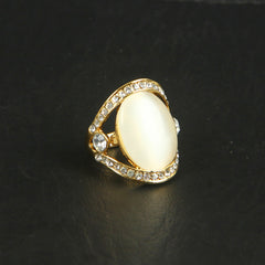 Woman Golden Ring White