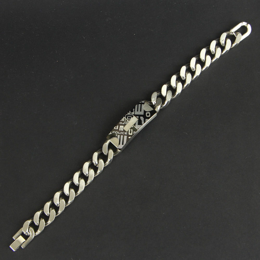 Silver Black Chain Bracelets P