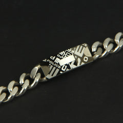 Silver Black Chain Bracelets P