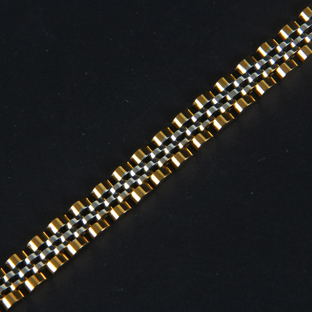 Golden Silver Chain 12mm Bracelets