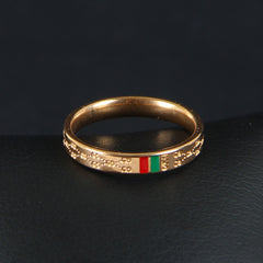 Mens Rosegold Stripe Ring