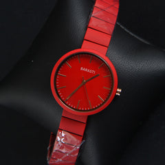 Women's Wrist Watch Red Dial with Red Strap