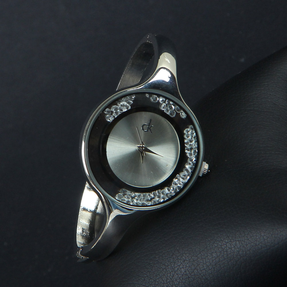 Women's Bracelet Wrist Watch Silver watch with white dial