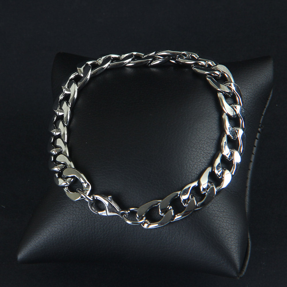 Mens Silver Chain Bracelet 10mm