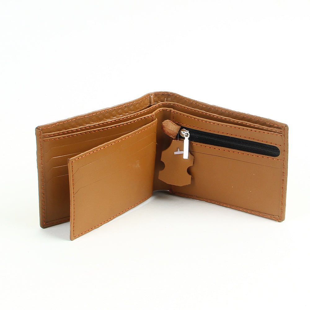Genuine leather wallet for men beige