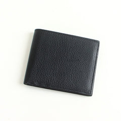 Mens genuine leather bifold slim wallet black