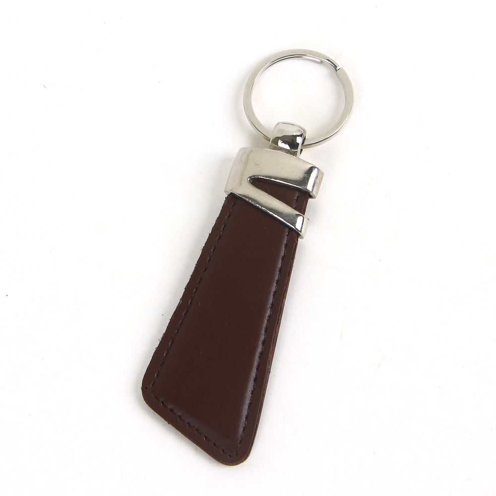 Genuine leather keychain brown